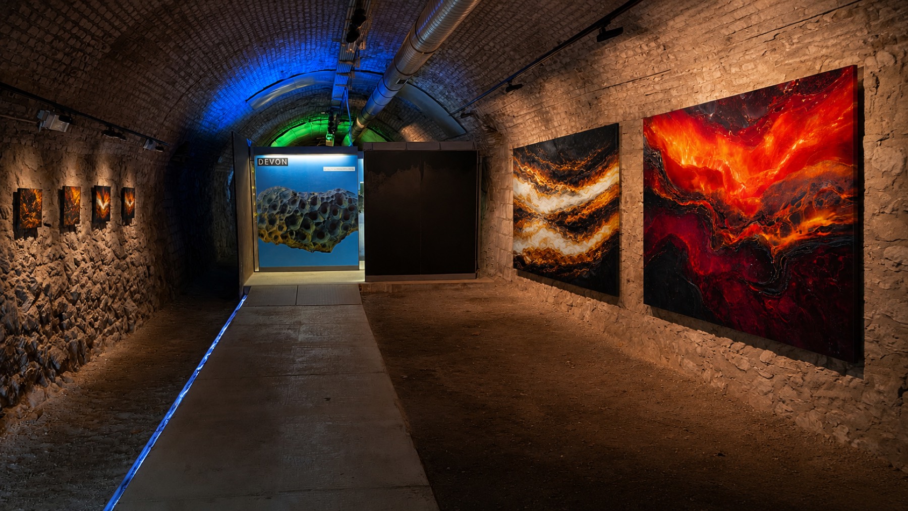 Visualisierung der Ausstellung ECHOS im Zeittunnel Wülfrath